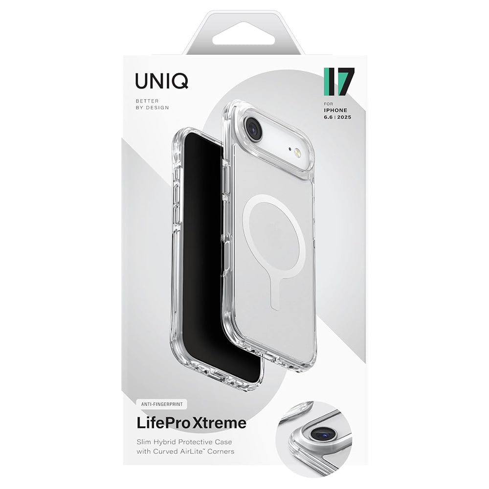 Custodia MagSafe per Apple iPhone 17 Air, UNIQ, LifePro Xtreme MagClick, Trasparente