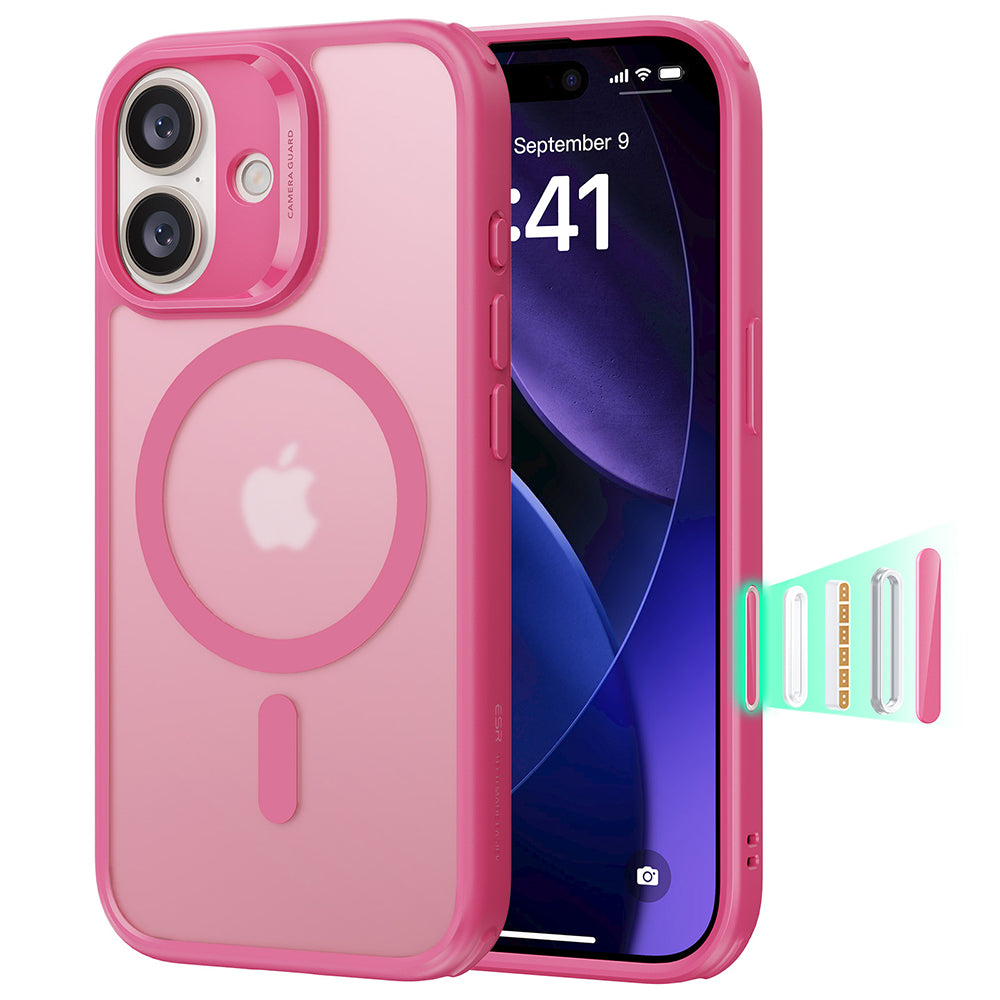Custodia MagSafe per Apple iPhone 17, ESR, Classic Hybrid, Rosa Satinato