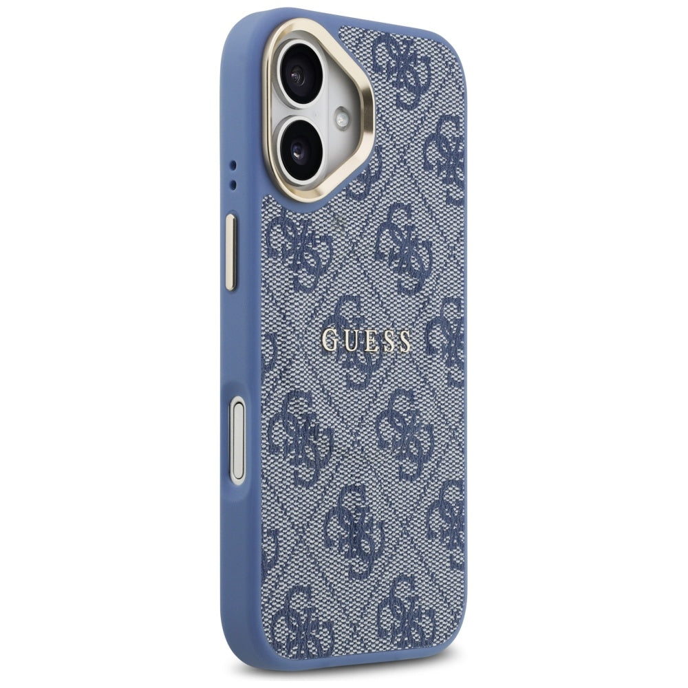 Custodia MagSafe per Apple iPhone 17, Guess, 4G Classic, Blu