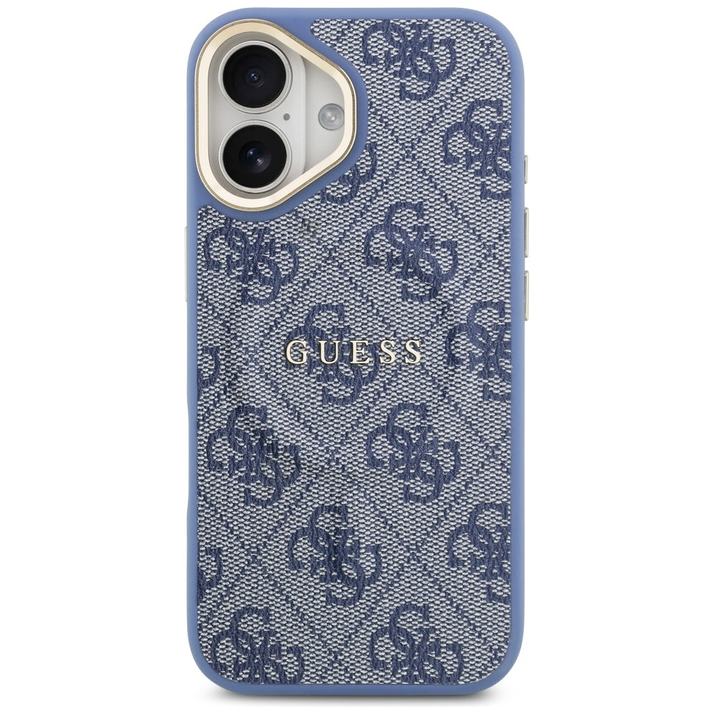 Custodia MagSafe per Apple iPhone 17, Guess, 4G Classic, Blu