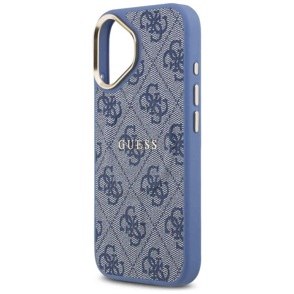 Custodia MagSafe per Apple iPhone 17, Guess, 4G Classic, Blu