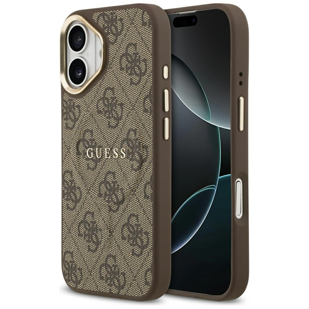 Custodia MagSafe per Apple iPhone 17, Guess, 4G Classic, Marrone