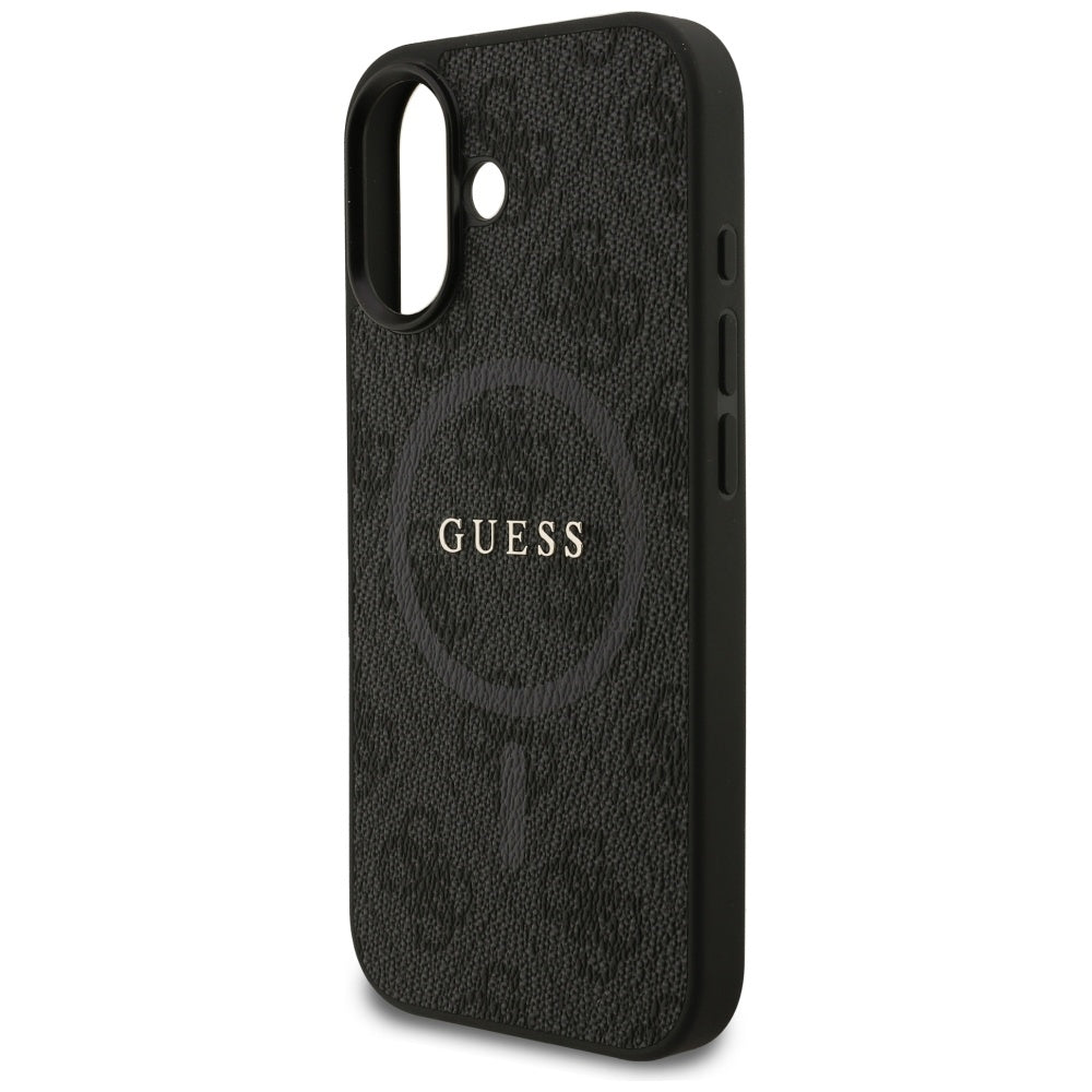 Custodia MagSafe per Apple iPhone 17, Guess, 4G Ring Classic Logo, Nera