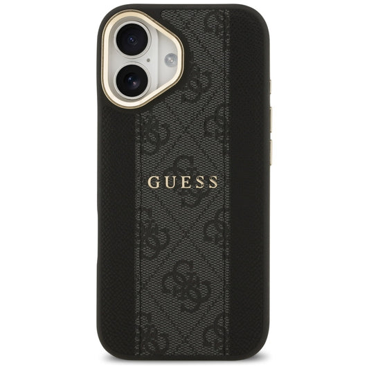 Custodia MagSafe per Apple iPhone 17, Guess, 4G Stripe, Nera