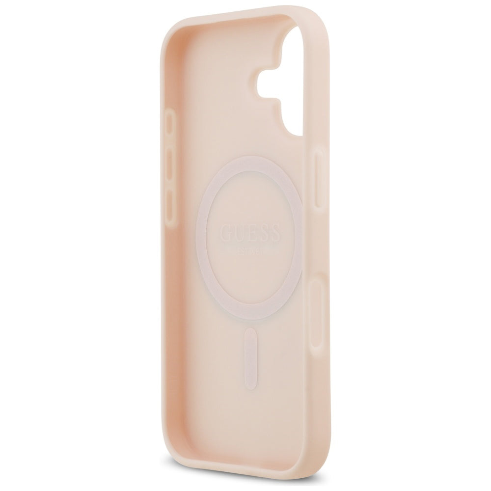 Custodia MagSafe per Apple iPhone 17, Guess, Grained Flowers, Rosa