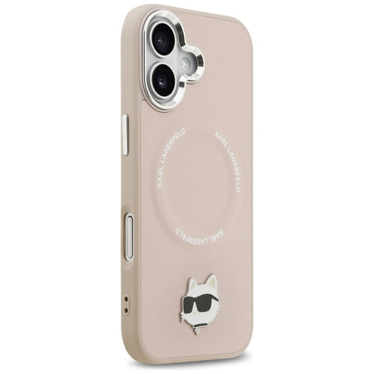 Custodia MagSafe per Apple iPhone 17, Karl Lagerfeld, Choupette Pin, Rosa