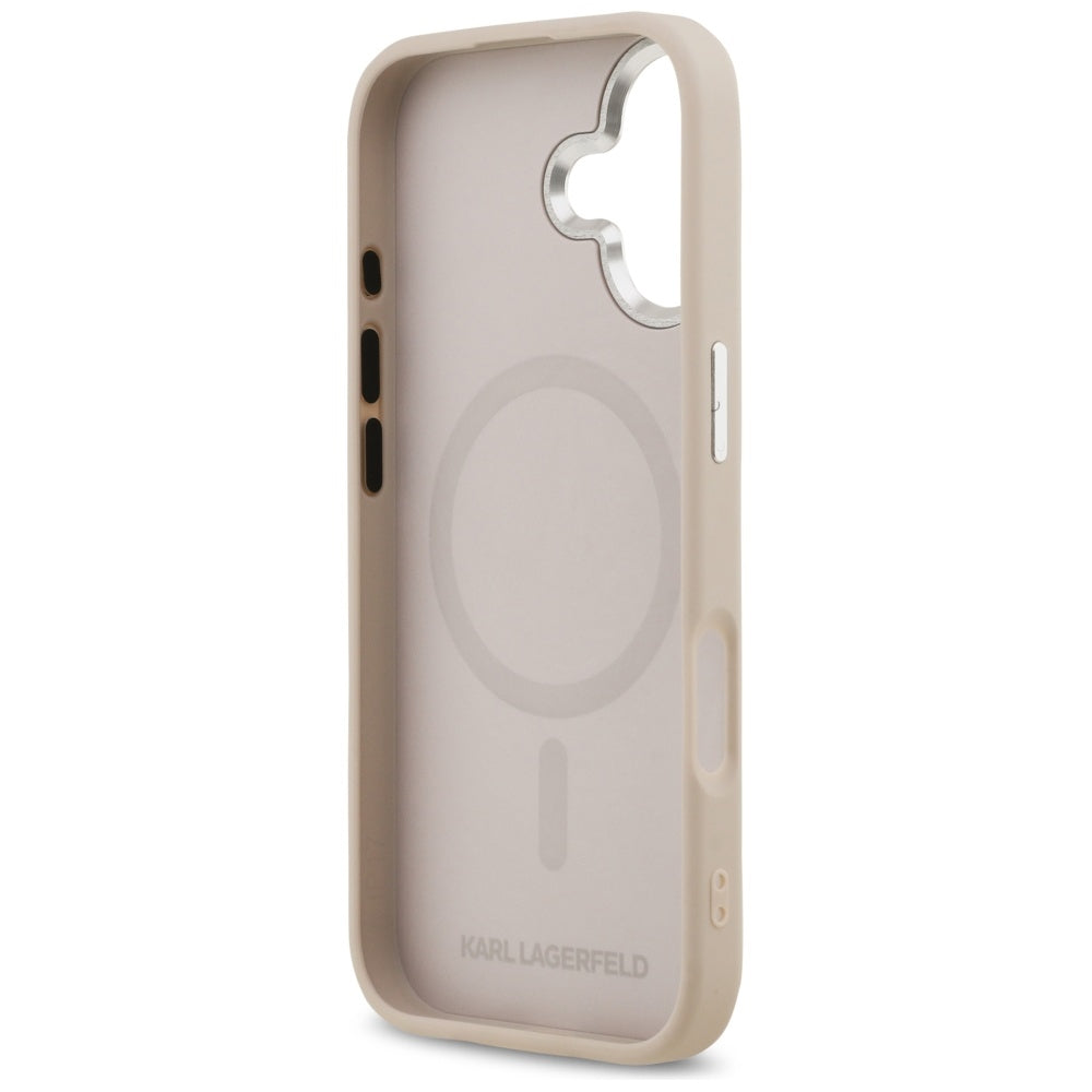 Custodia MagSafe per Apple iPhone 17, Karl Lagerfeld, Choupette Pin, Rosa
