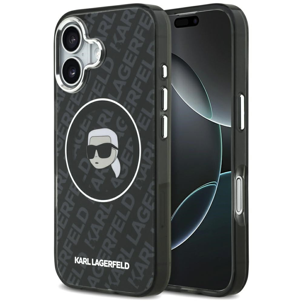 Custodia MagSafe per Apple iPhone 17, Karl Lagerfeld, IML Karl`s Head, Nera