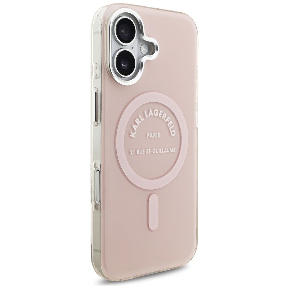 Custodia MagSafe per Apple iPhone 17, Karl Lagerfeld, IML Logo RSG, Rosa