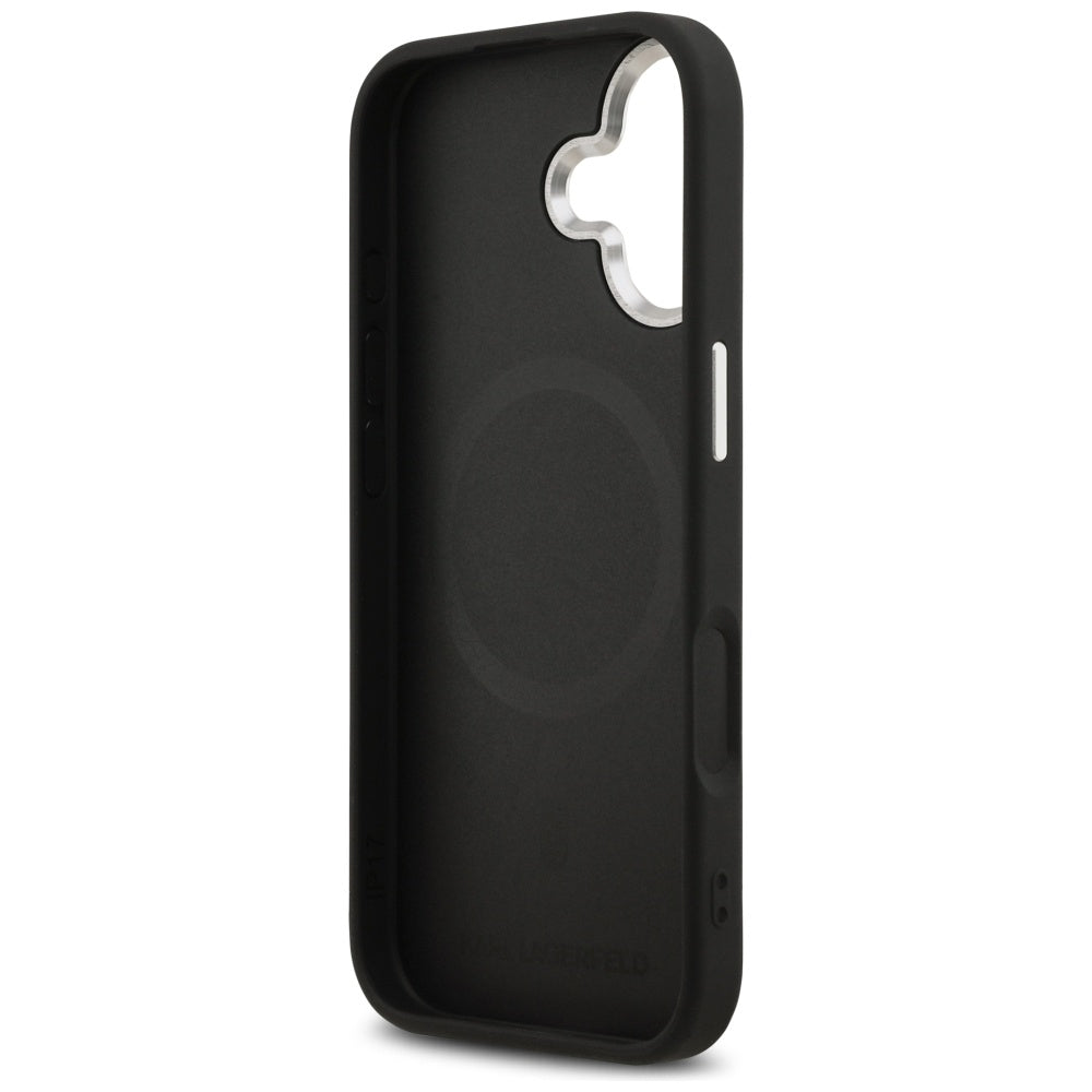 Custodia MagSafe per Apple iPhone 17, Karl Lagerfeld, Karl Pin, Nera