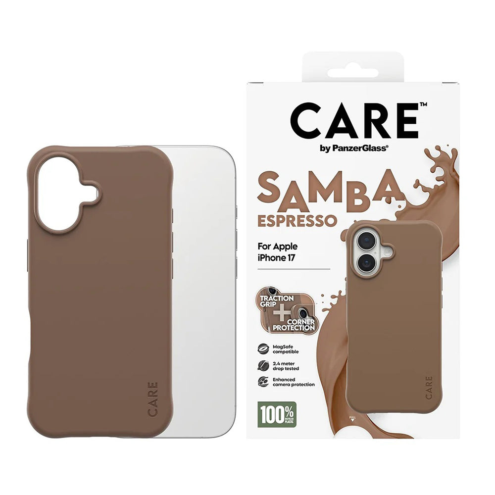Custodia MagSafe per Apple iPhone 17, PanzerGlass, Care Fashionable, Marrone