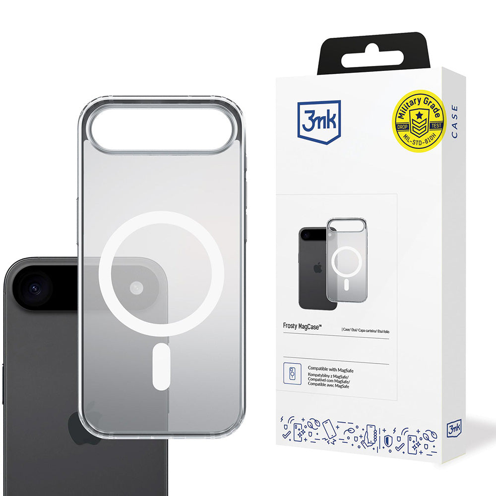 Custodia MagSafe per Apple iPhone 17 Pro, 3MK, MagCase, Bianca