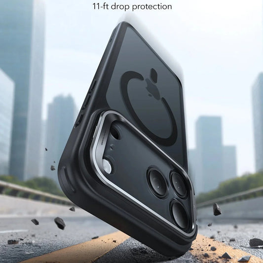 Custodia MagSafe per Apple iPhone 17 Pro, ESR, Classic Hybrid Kickstand, Nera Satinata