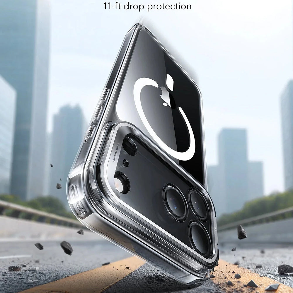 Custodia MagSafe per Apple iPhone 17 Pro, ESR, Classic Hybrid Kickstand, Trasparente