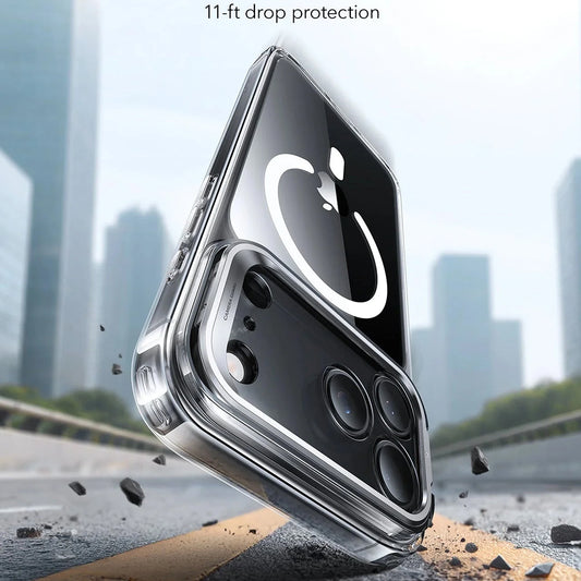 Custodia MagSafe per Apple iPhone 17 Pro, ESR, Classic Hybrid Kickstand, Trasparente
