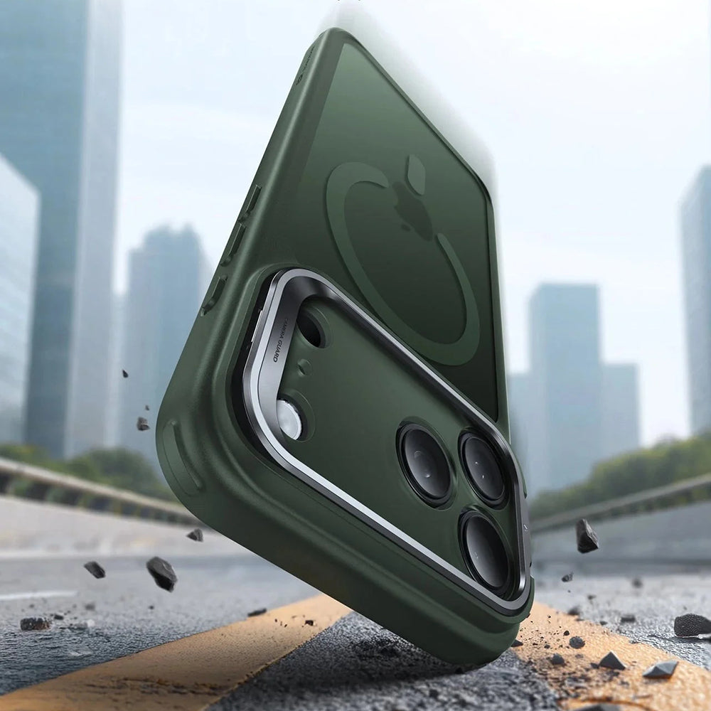 Custodia MagSafe per Apple iPhone 17 Pro, ESR, Classic Hybrid Kickstand, Verde Satinato