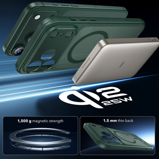 Custodia MagSafe per Apple iPhone 17 Pro, ESR, Classic Hybrid, Verde Satinato