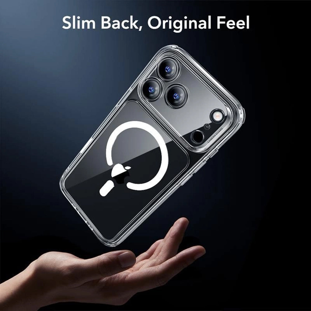 Custodia MagSafe per Apple iPhone 17 Pro, ESR, Classic Hybrid con Protezione Schermo, Trasparente