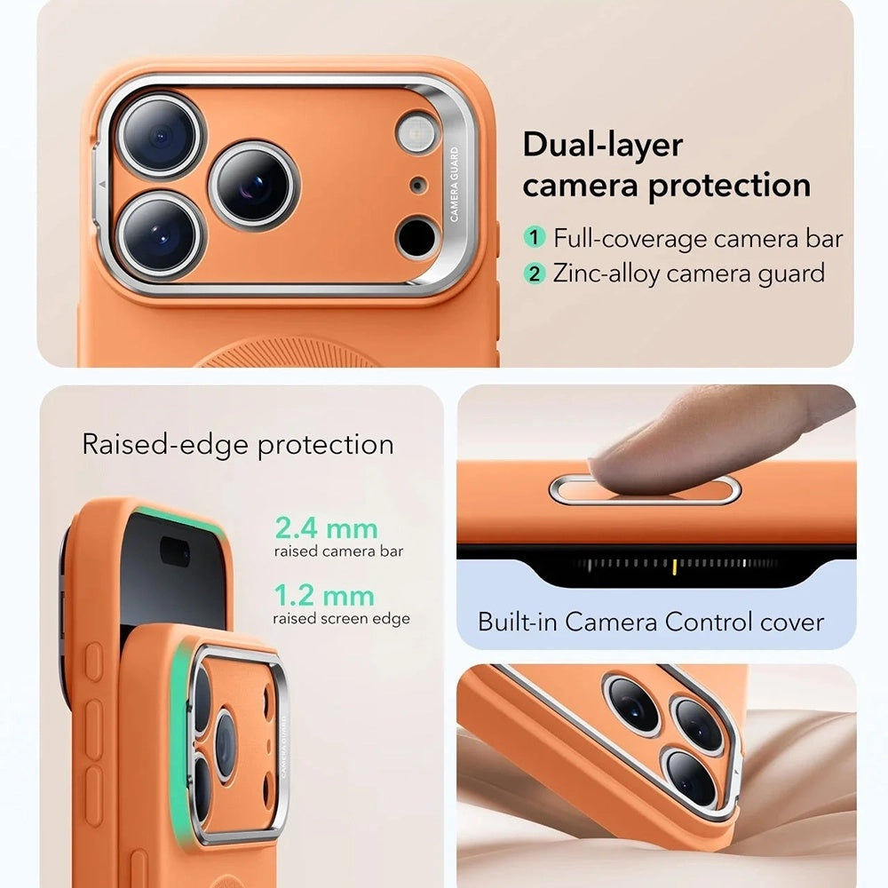 Custodia MagSafe per Apple iPhone 17 Pro, ESR, Cloud Soft Kickstand, Arancione