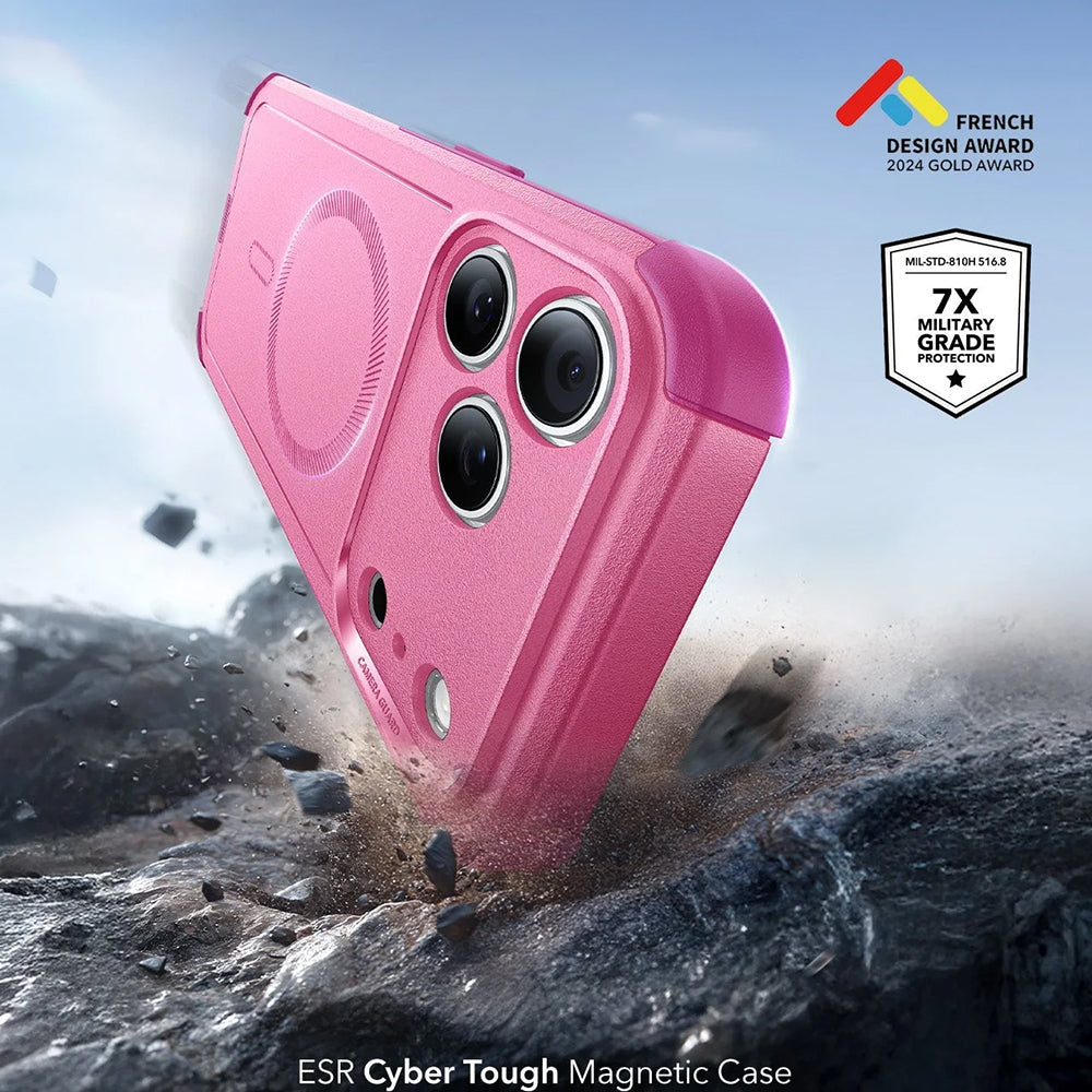 Custodia MagSafe per Apple iPhone 17 Pro, ESR, Cyber, Rosa
