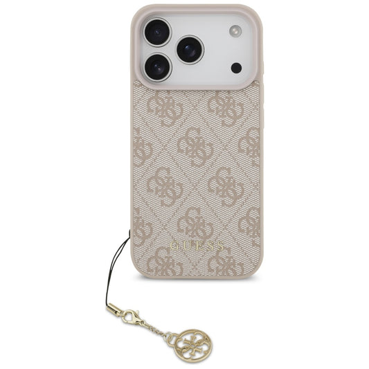 Custodia MagSafe per Apple iPhone 17 Pro, Guess, 4G Charm Cradle, Rosa