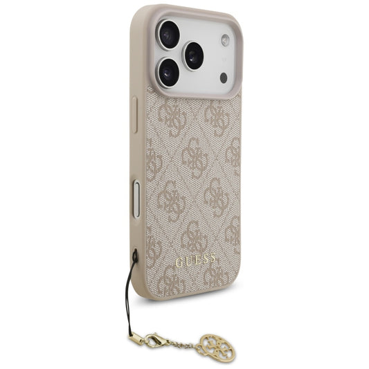 Custodia MagSafe per Apple iPhone 17 Pro, Guess, 4G Charm Cradle, Rosa