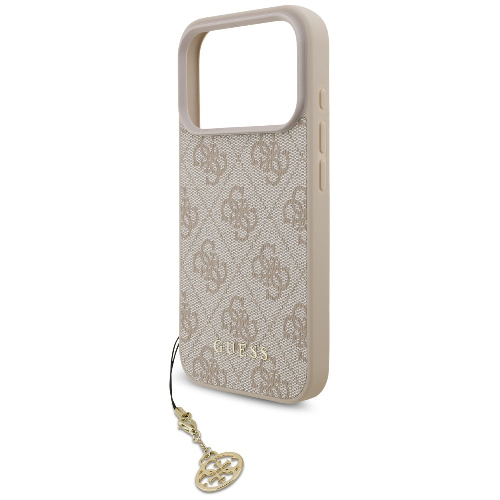 Custodia MagSafe per Apple iPhone 17 Pro, Guess, 4G Charm Cradle, Rosa