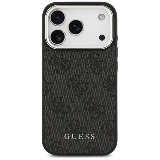 Custodia MagSafe per Apple iPhone 17 Pro, Guess, 4G Classic Logo, Nera