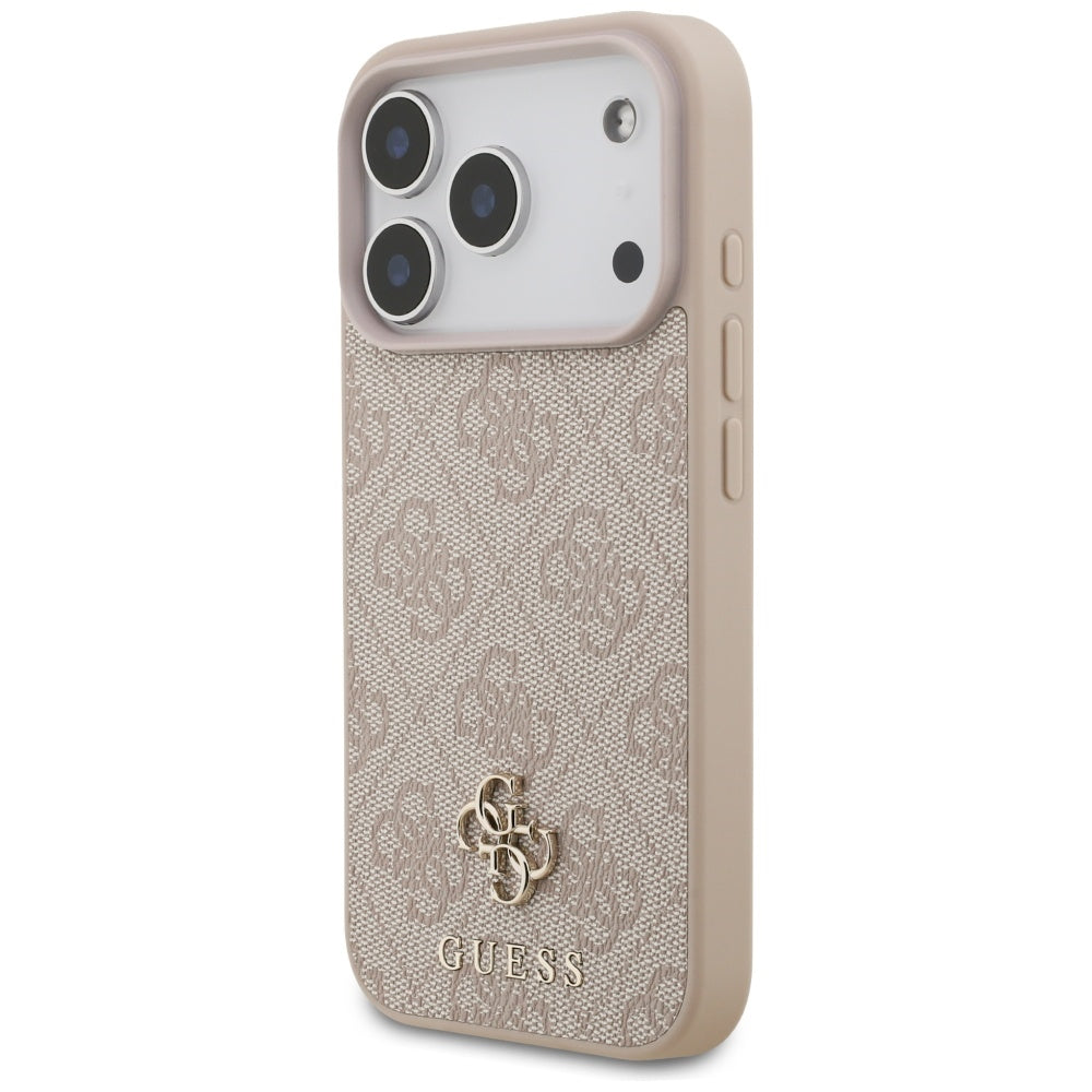 Custodia MagSafe per Apple iPhone 17 Pro, Guess, 4G Small and Classic Logo, Rosa
