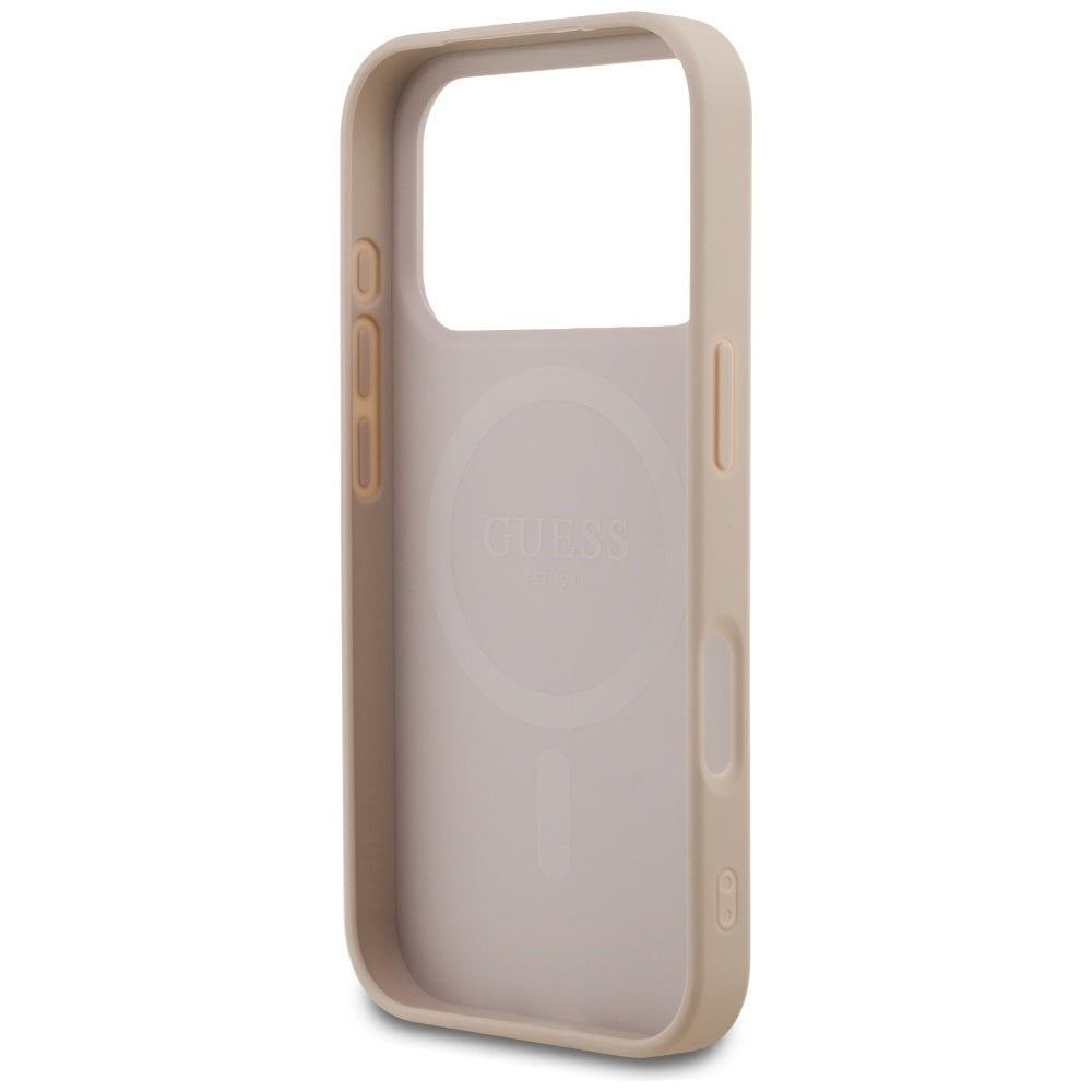 Custodia MagSafe per Apple iPhone 17 Pro, Guess, 4G Small and Classic Logo, Rosa