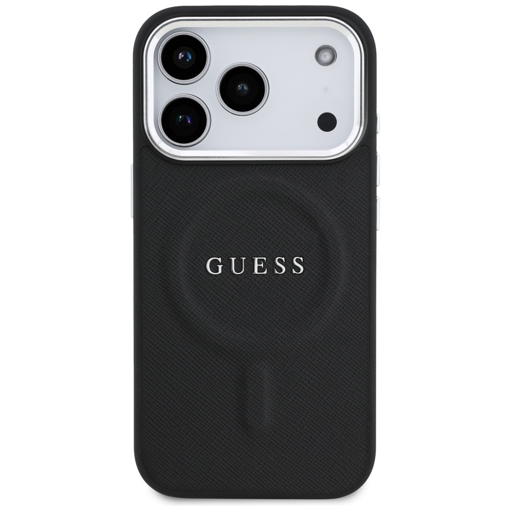 Custodia MagSafe per Apple iPhone 17 Pro, Guess, Classic Logo, Nera