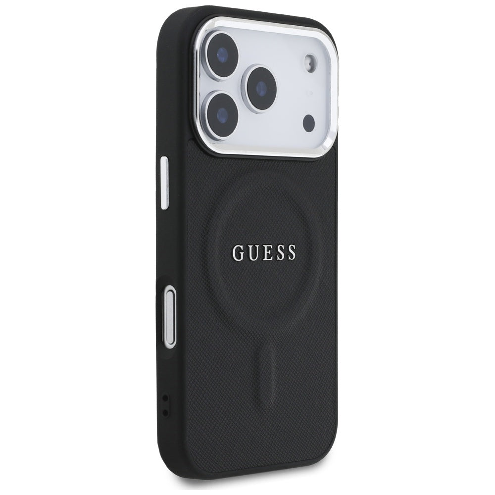 Custodia MagSafe per Apple iPhone 17 Pro, Guess, Classic Logo, Nera
