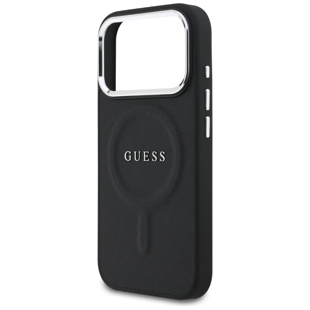 Custodia MagSafe per Apple iPhone 17 Pro, Guess, Classic Logo, Nera