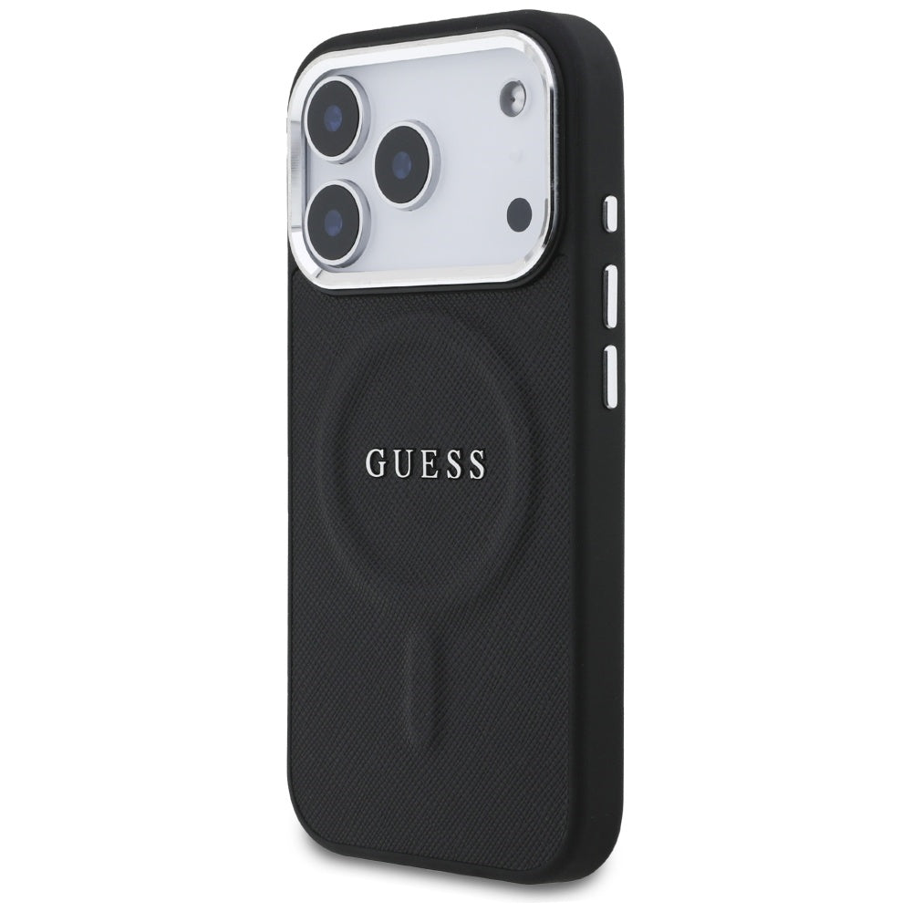 Custodia MagSafe per Apple iPhone 17 Pro, Guess, Classic Logo, Nera