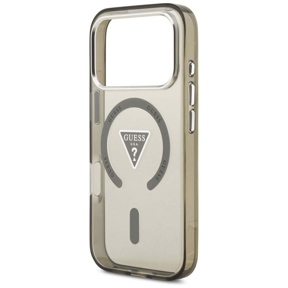 MagSafe Case for Apple iPhone 17 Pro, Guess, IML Gradient Triangle Logo, Khaki