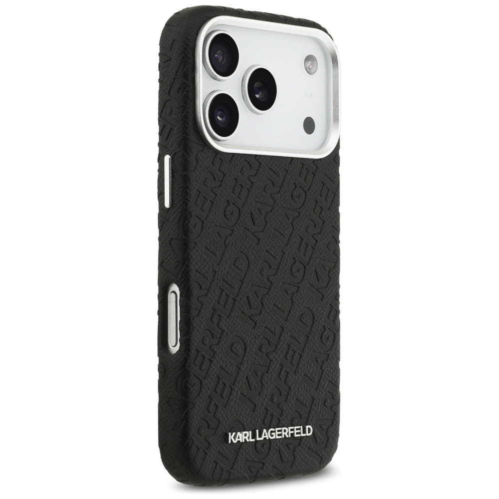 Custodia MagSafe per Apple iPhone 17 Pro, Karl Lagerfeld, FW Stamped Karl, Nera