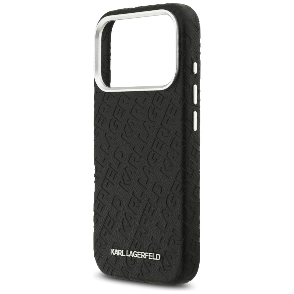 Custodia MagSafe per Apple iPhone 17 Pro, Karl Lagerfeld, FW Stamped Karl, Nera