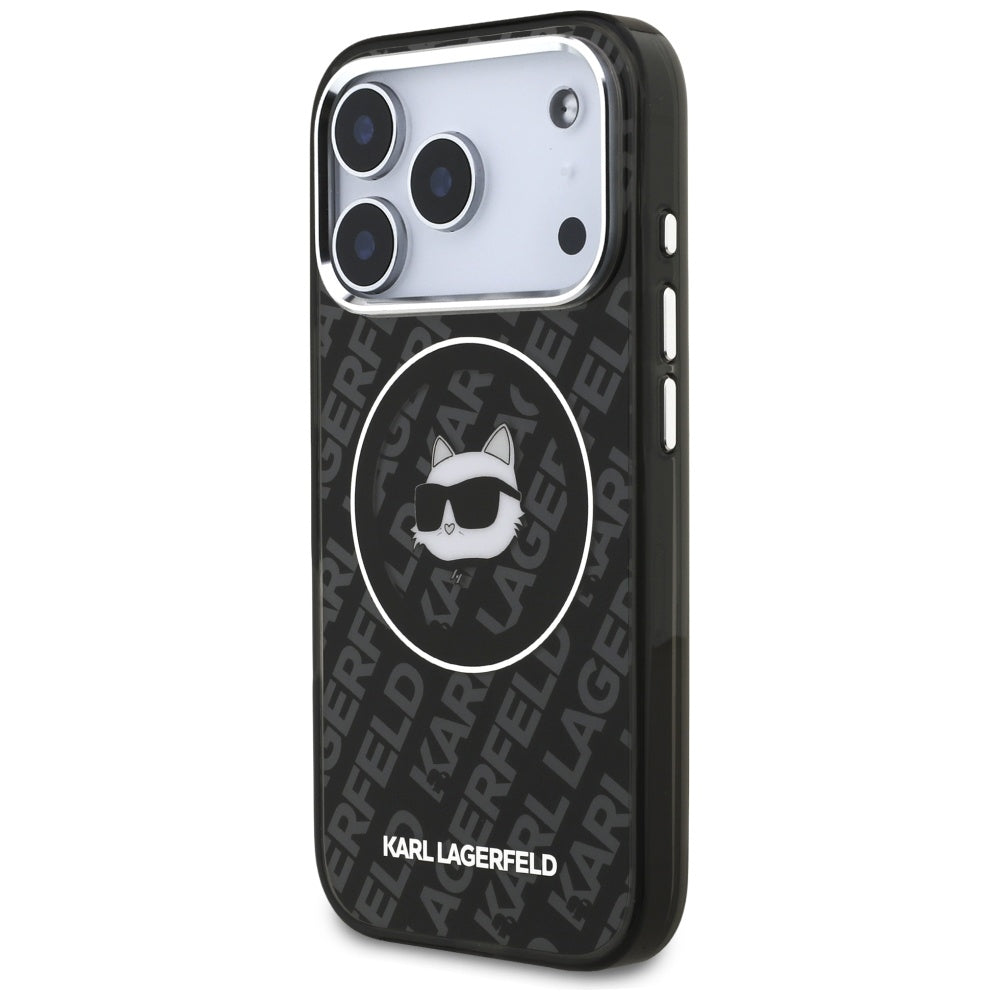 Custodia MagSafe per Apple iPhone 17 Pro, Karl Lagerfeld, IML Choupette's Head, Nera
