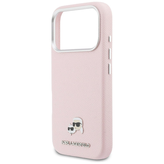 Custodia MagSafe per Apple iPhone 17 Pro, Karl Lagerfeld, Karl & Choupette Head's Pin, Rosa