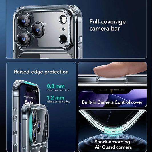 Custodia MagSafe per Apple iPhone 17 Pro Max, ESR, Classic Hybrid, Trasparente