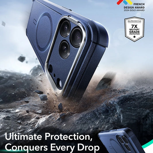 MagSafe Case for Apple iPhone 17 Pro Max, ESR, Cyber Armor Kickstand, Blue