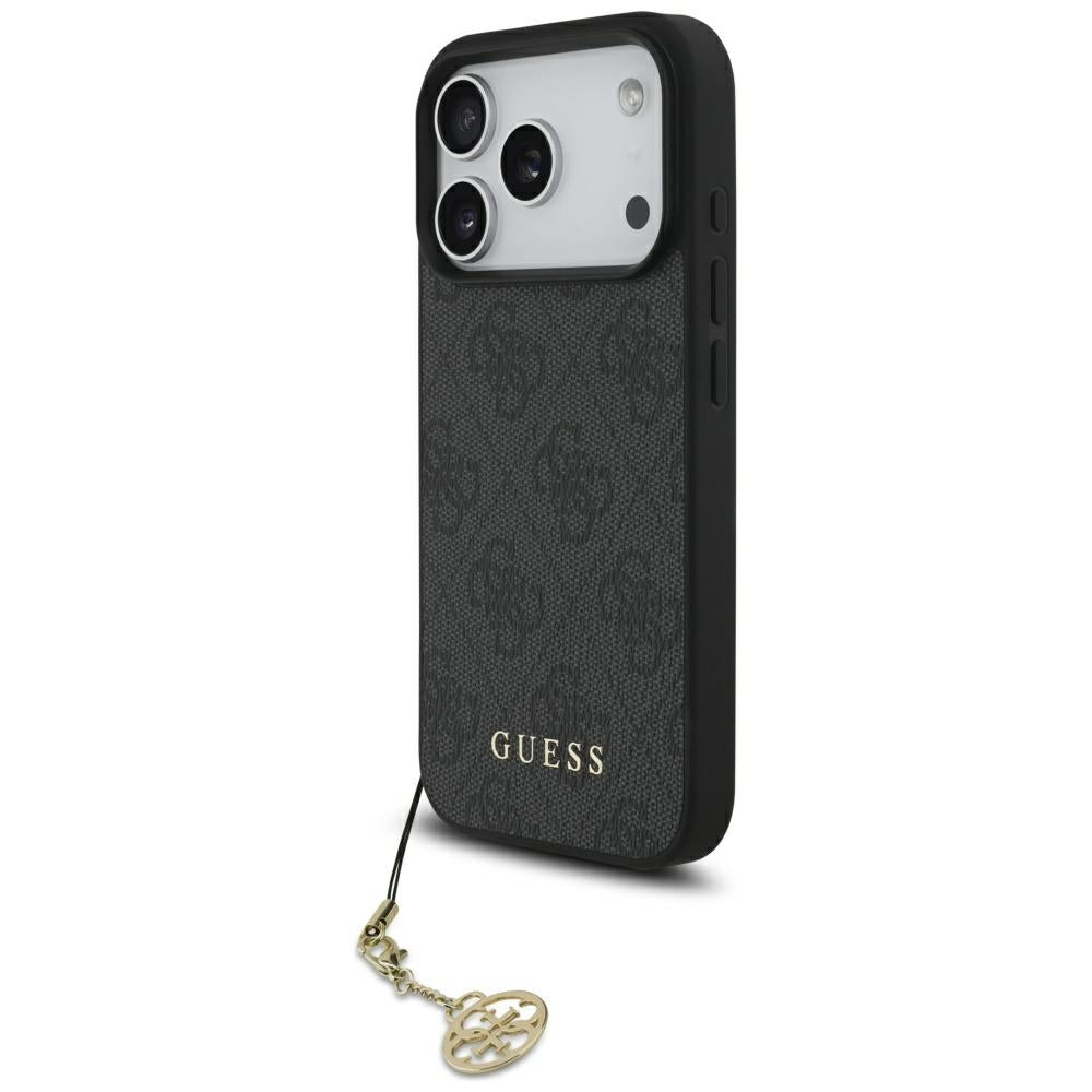 Custodia MagSafe per Apple iPhone 17 Pro Max, Guess, 4G Charm Cradle, Nera
