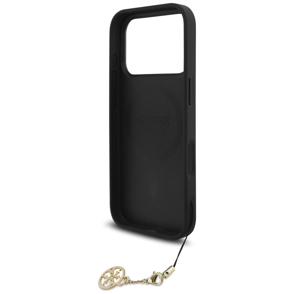 Custodia MagSafe per Apple iPhone 17 Pro Max, Guess, 4G Charm Cradle, Nera
