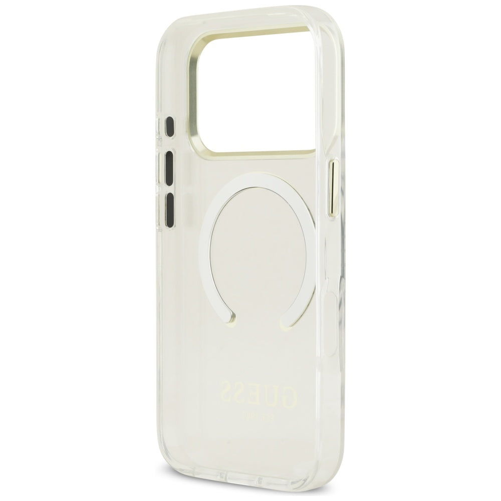 Custodia MagSafe per Apple iPhone 17 Pro Max, Guess, Metal Outline, Dorata