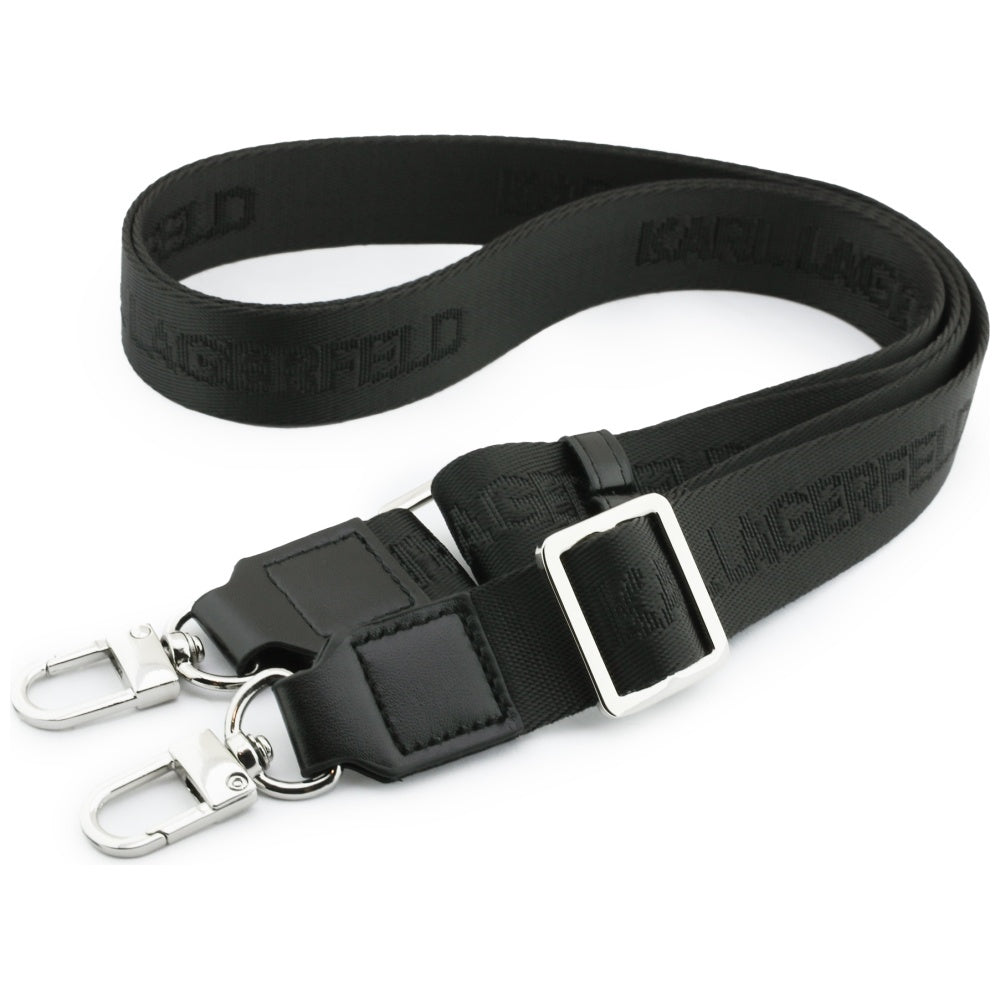 Custodia MagSafe per Apple iPhone 17 Pro Max, Karl Lagerfeld, Big Strap Choupette Metal Logo, Nera