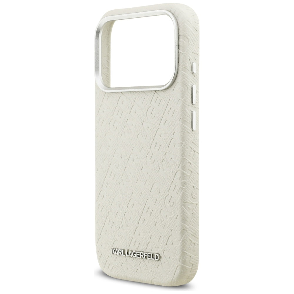 Custodia MagSafe per Apple iPhone 17 Pro Max, Karl Lagerfeld, FW Stamped Karl, Beige