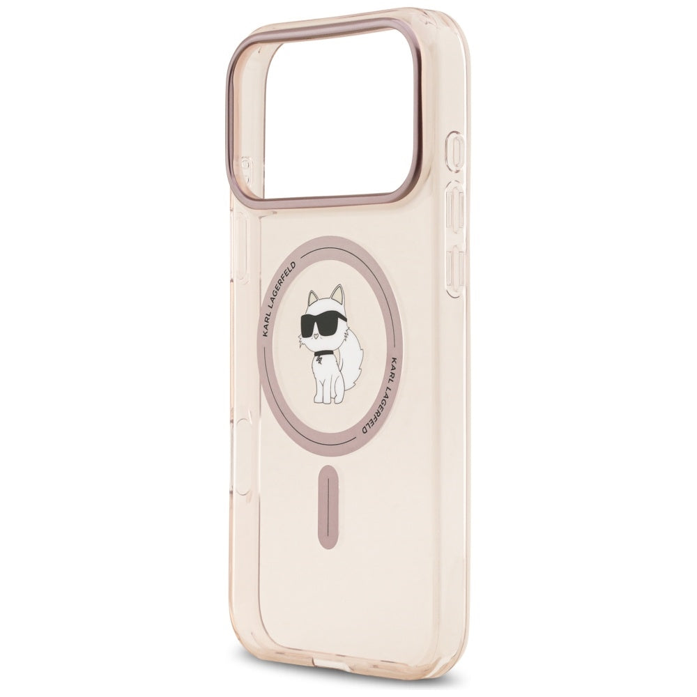 Custodia MagSafe per Apple iPhone 17 Pro Max, Karl Lagerfeld, IML Choupette, Rosa