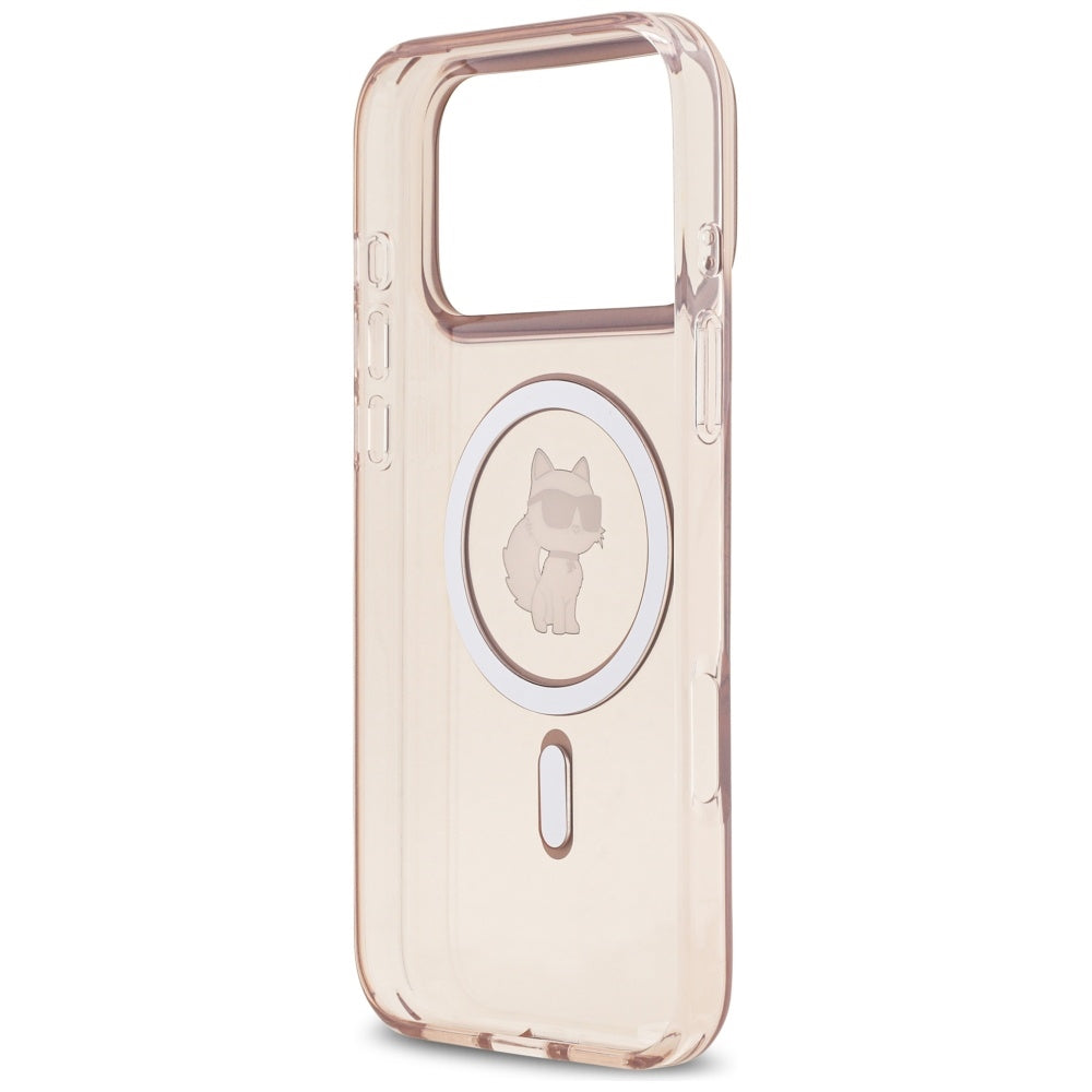 Custodia MagSafe per Apple iPhone 17 Pro Max, Karl Lagerfeld, IML Choupette, Rosa