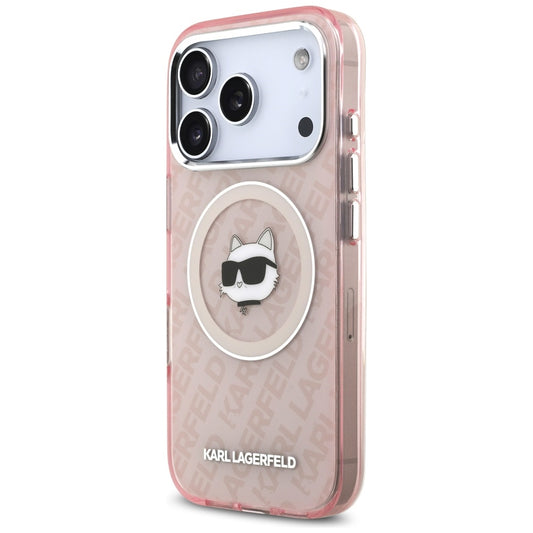 Custodia MagSafe per Apple iPhone 17 Pro Max, Karl Lagerfeld, IML Choupette's Head, Rosa