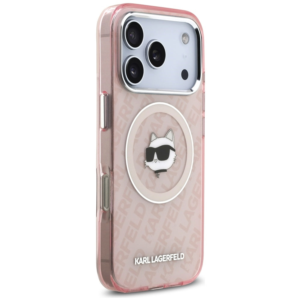 MagSafe Case for Apple iPhone 17 Pro Max, Karl Lagerfeld, IML Choupette's Head, Pink